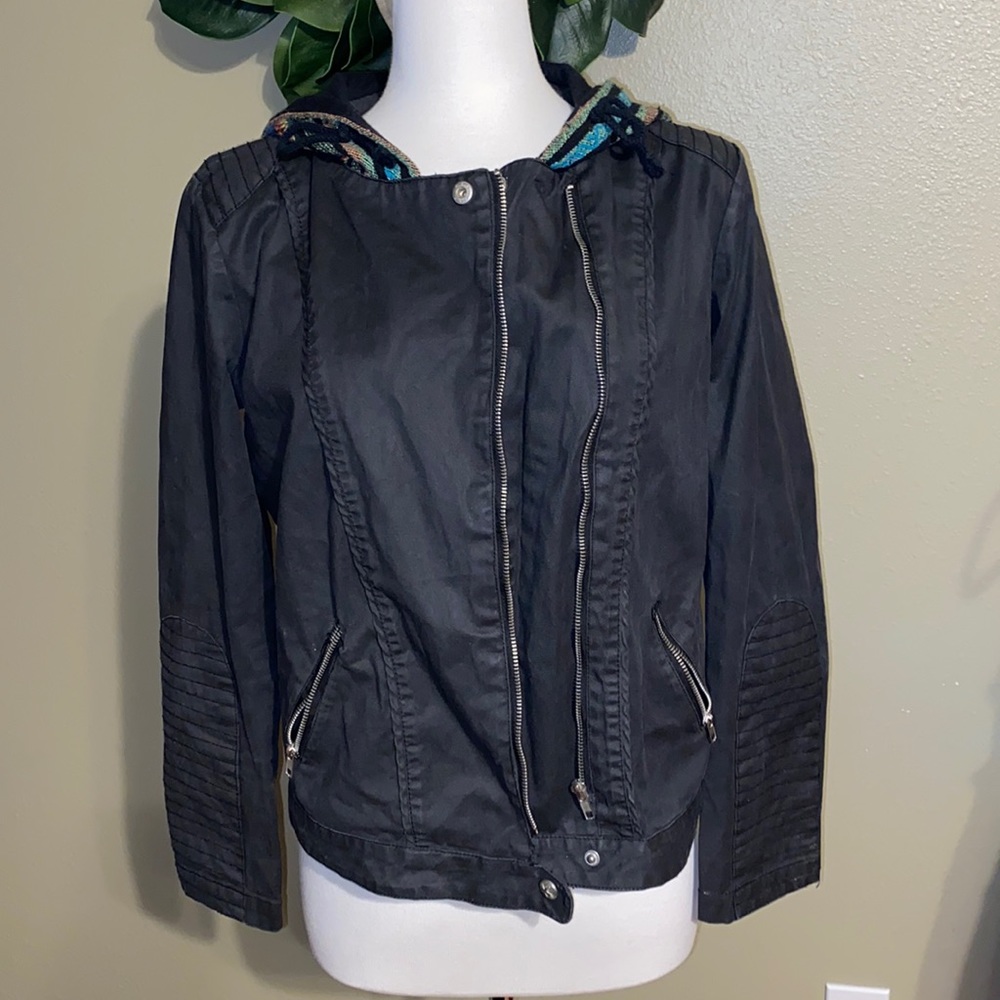 Others Follow, Black coated Moto jacket, Size M